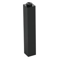 Brick 1 × 1 × 5 with Solid Stud Black
