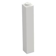 Brick 1 × 1 × 5 with Solid Stud White