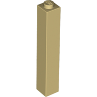Brick 1 × 1 × 5 with Solid Stud Tan