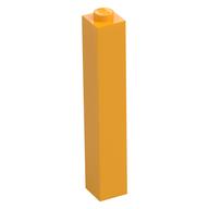 Stein 1 × 1 × 5 mit massiv Noppe Leuchtendes Hellorange