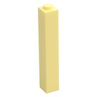 Brick 1 × 1 × 5 with Solid Stud Bright Light Yellow