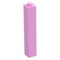 Brick 1 × 1 × 5 with Solid Stud Bright Pink