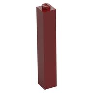 Brick 1 × 1 × 5 with Solid Stud Dark Red