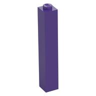 Stein 1 × 1 × 5 mit massiv Noppe Dunkellila