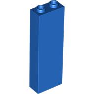 Brick 1 × 2 × 5 with Blocked Open Studs and Bottom Stud Holder with Asymmetric Ridges Blau
