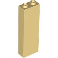 Brick 1 × 2 × 5 with Blocked Open Studs and Bottom Stud Holder with Asymmetric Ridges Hellgelb