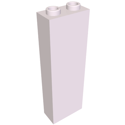 Brick 1 × 2 × 5 with Blocked Open Studs and Bottom Stud Holder with Asymmetric Ridges Lavendel