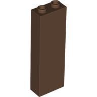 Brick 1 × 2 × 5 with Blocked Open Studs and Bottom Stud Holder with Asymmetric Ridges Brown