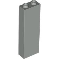 Brick 1 × 2 × 5 with Blocked Open Studs and Bottom Stud Holder with Asymmetric Ridges Light Gray