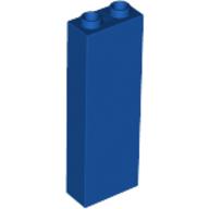 Brick 1 × 2 × 5 with Blocked Open Studs and Bottom Stud Holder with Asymmetric Ridges Royal Blue