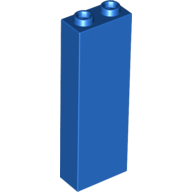 Stein 1 × 2 × 5 mit Hohlnoppen Blau