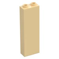 Stein 1 × 2 × 5 mit Hohlnoppen Beige