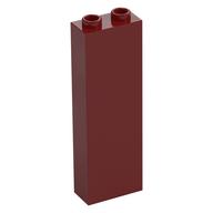 Stein 1 × 2 × 5 mit Hohlnoppen Dunkelrot