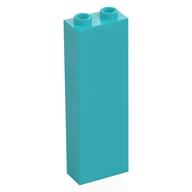 Brick 1 × 2 × 5 with Hollow Studs Medium Azure