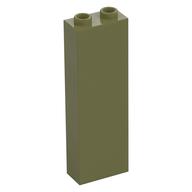 Brick 1 × 2 × 5 with Hollow Studs Olive Green