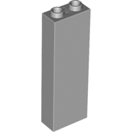 Brick 1 × 2 × 5 with Hollow Studs Light Bluish Gray