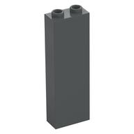 Brick 1 × 2 × 5 with Hollow Studs Dark Bluish Gray