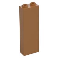 Brick 1 × 2 × 5 with Hollow Studs Medium Nougat