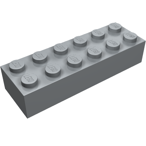 Stein 2 × 6 Perlhellgrau