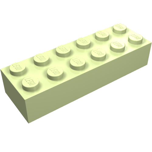 Brick 2 × 6 Yellowish Green