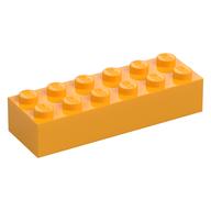 Stein 2 × 6 Leuchtendes Hellorange