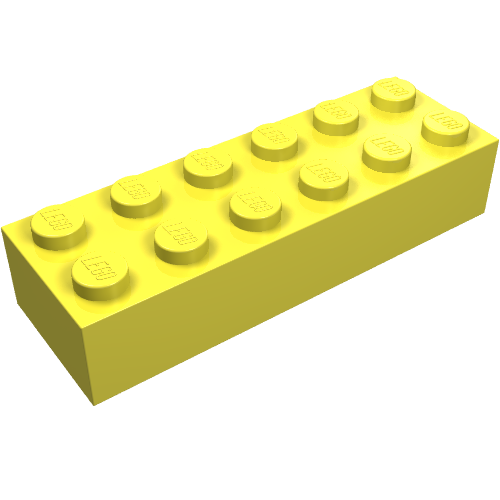 Brick 2 × 6 Bright Light Yellow