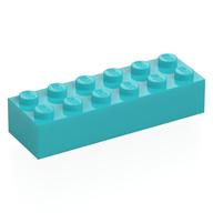 Brick 2 × 6 Medium Azure