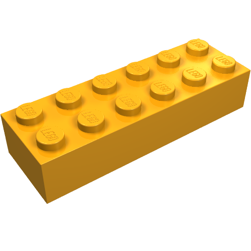 Brick 2 × 6 Medium Orange