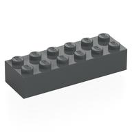 Brick 2 × 6 Dark Bluish Gray