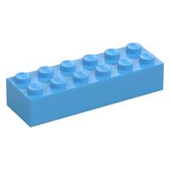 Brick 2 × 6 Medium Blue