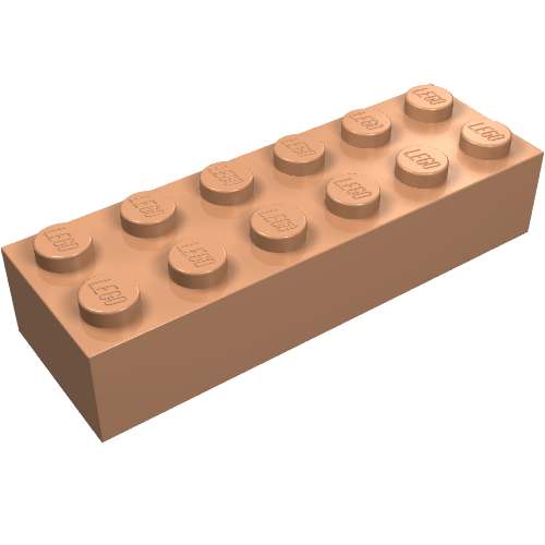 Brick 2 × 6 Nougat