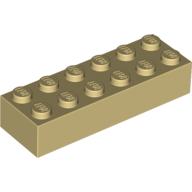 Brick 2 × 6 with 'LEGOLAND FLORIDA' Print Tan