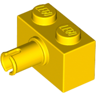 Stein speziell 1 × 2 mit Pin Gelb