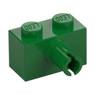 Brick Special 1 × 2 with Pin Green