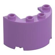 Cylinder Half 2 × 4 × 2 with 1 × 2 Cutout Medium Lavender