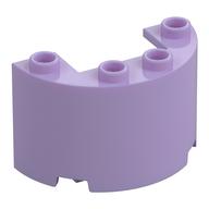 Cylinder Half 2 × 4 × 2 with 1 × 2 Cutout Lavender