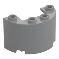 Cylinder Half 2 × 4 × 2 with 1 × 2 Cutout Light Bluish Gray