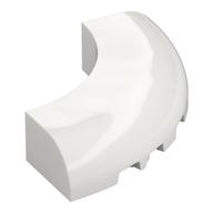 Brick Round Corner 5 × 5 × 1 Curved, Bottom Cut Outs, No Studs, 7 Bottom Tubes