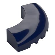 Brick Round Corner 5 × 5 × 1 Curved, Bottom Cut Outs, No Studs, 7 Bottom Tubes Dark Blue