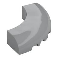 Brick Round Corner 5 × 5 × 1 Curved, Bottom Cut Outs, No Studs, 7 Bottom Tubes Hellblaugrau
