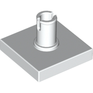 Tile Special 2 × 2 with Top Pin White
