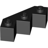 Brick Wedged 3 × 3 Facet Black