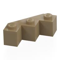 Brick Wedged 3 × 3 Facet Dunkelbeige