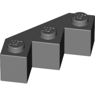 Brick Wedged 3 × 3 Facet Dark Bluish Gray