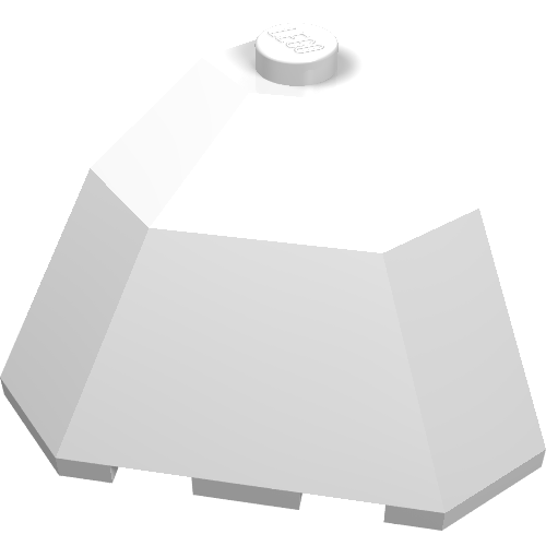 Brick Wedged, Sloped 3 × 3 × 2 Facet Top Weiß