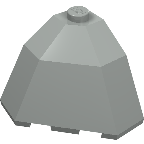 Brick Wedged, Sloped 3 × 3 × 2 Facet Top Hellgrau