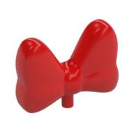 Headwear Accessory Bow Large with Small Pin [Plain] Red