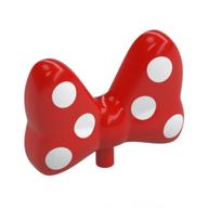 Headwear Accessory Bow Large with Small Pin with 6 White Polka Dots on Front and Back Print Rot