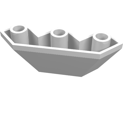 Brick Wedged, Sloped Inverted 3 × 3 × 2 Facet Weiß