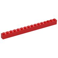 Brick 1 × 16 Red